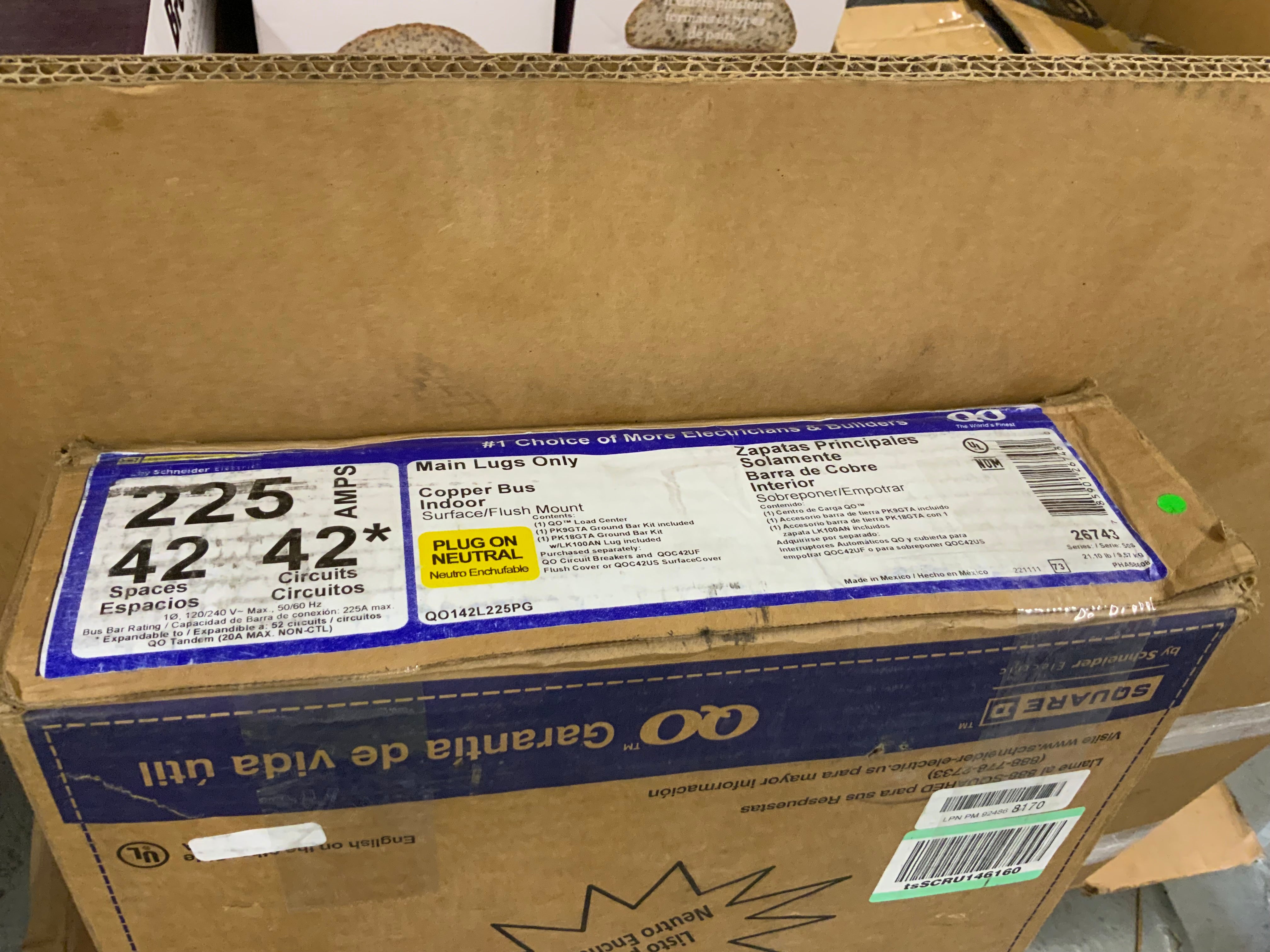 Square D - QO142L225PG 225-Amp 42-Space 42-Circuit Indoor Main Lug (8080844849390)